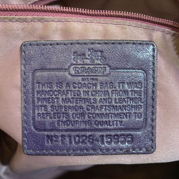 Grape COACH gold hardware purse - Picture 5 of 5